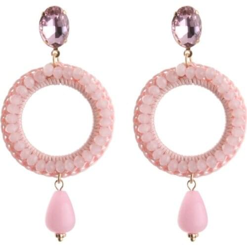 Zouchunfu Oorbellen Good Quality Crystal Earrings Handmade Woven Women Earrings Fashion New Design Pendant Earrings Pendientes