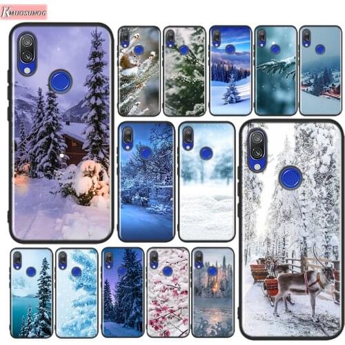 Silicone Cover Landscape Winter Light Snow For Xiaomi Redmi 9A 9C Note 9 9S Pro Max 8T 8 7 6 5 Pro 5A 4X 4 Prime Phone Case