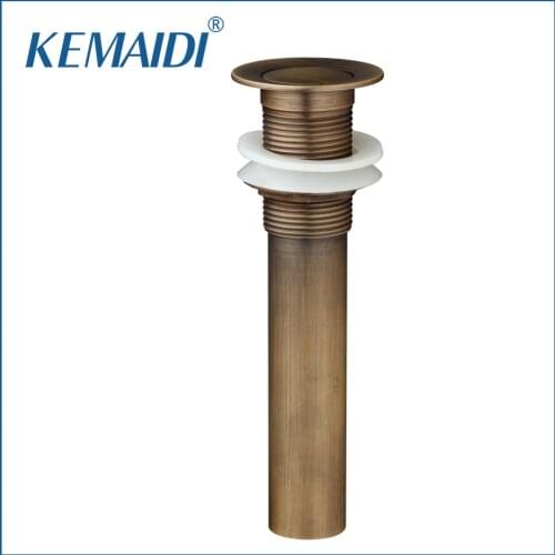KEMAIDI Good Quality Bathroom Drain Retro Antique Brass Bathroom/Kitchen Sink W/O Overflow Pop Up Drain Floor Drain Bath Drains