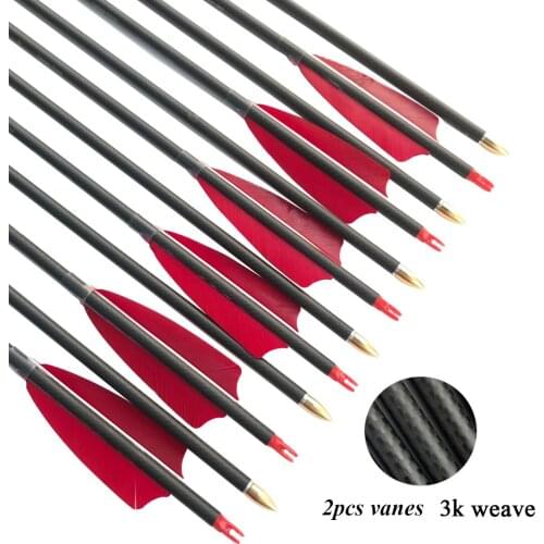 6pcs Linkboy Archery 3k Carbon Arrows Spine250-600 ID6.2mm 2pcs Turkey Feather 100gr Tips for Compound Bow Hunting Shooting