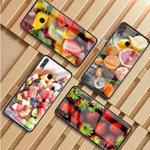 Fresh summer fruit Tempered Glass Phone Case For Huawei P20 P30 P40 P40 Lite Pro Psmart Mate 20 30 Cover Shell
