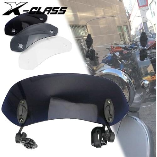 Universal Motorcycle Risen Adjustable Windshiled Clip On Riser Windscreen for PIAGGIO VESPA GTS HONDA YAMAHA KAWASAKI BMW DUCATI