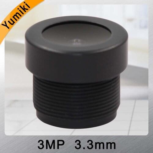 Yumiki HD 3MP 3.3mm F2.75 1/2.7" 109 Degrees M12*0.5 Mount Board Lens for HD CCTV Security IP Camera