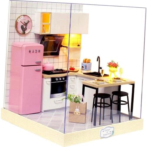 1/24 DIY Cabin Dollhouse Handcraft Miniature Kitchen Kit Toy - Taste Of Life
