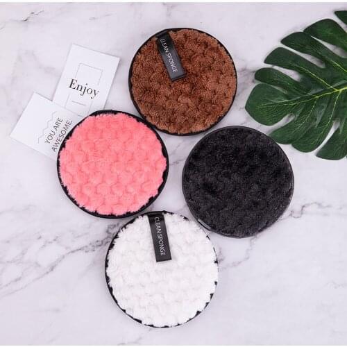1pcs Makeup Remover Puff Pads Facial Body Cosmetic Clean Water Lazy Soft Fiber Removal Sponge Powder puff Face Cleaning Tools