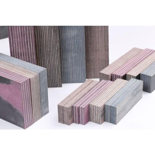 1 pcs Color laminate color wood Aspen planting material High quality Technology wood Blue/Gray Slingshot Knife Handle Bracelet