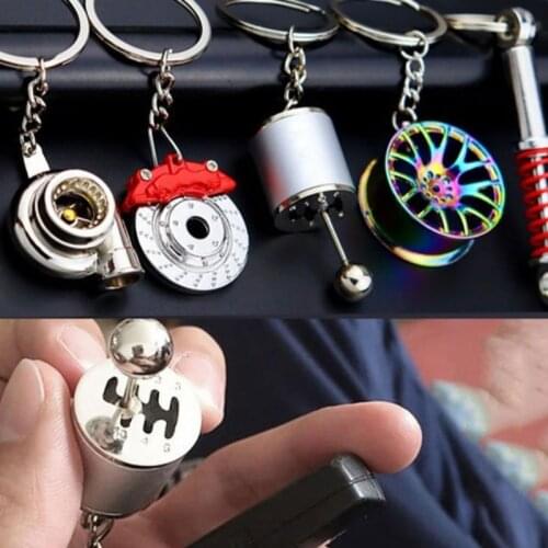 1PC Hot Creative High Quality Wheel Hub Rim Damping Brake Model Mans Keychain Car Key Chain Cool Gift Car Key Chain Keyring