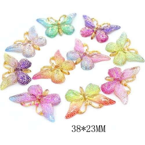10pc Diy Resin Butterfly Embellishments For Scrapbooking Decor Photography Props Pendant Headwear Accessories Handmade Materials