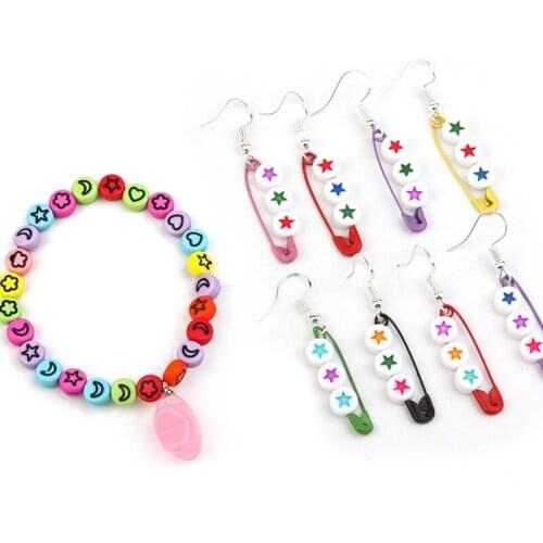 100 Pcs/Pack Cute Acrylic Letter Beads Small Beaded Material Handmade Jewelry Making Accessories DIY Bracelet Beads