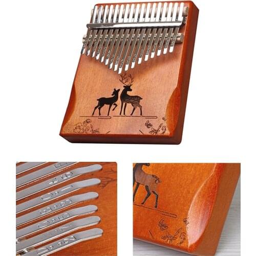 17 Keys Kalimba Thumb Portable Finger Piano Mahogany Wooden Mbira Musical Instruments With Learning Book Mbira Kalimba Piano
