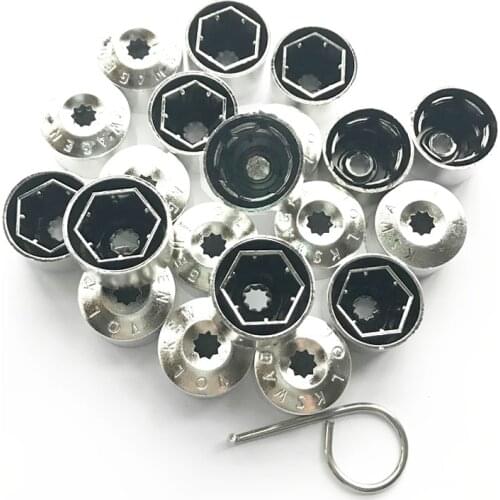 20PCs/Set 17MM ALLOY WHEEL LOOKING NUT LUG BOLTS COVERS CAPS FOR VW /GOLF /PASSAT /POLO
