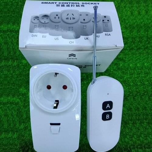 433MHZ AC 110V 220V 260V RF Wireless Remote Control Switch Socket Power EU Electrical Outlet Switch 1000m Transmitter