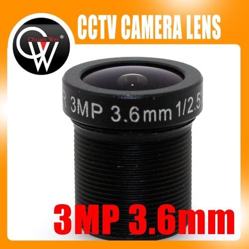 5pcs/lot 3.6mm lens HD 3MP Lens CCTV Board Lens For CCTV HD Security ip Camera Free Shipping