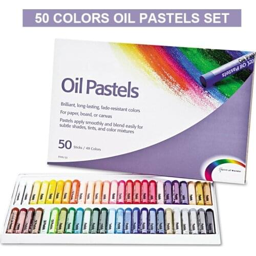 50 Colors Oil Pastel Set Professional Graffiti Pastel Colorul Drawing Pen For Gift Art Student School Stationery Supplies Crayon