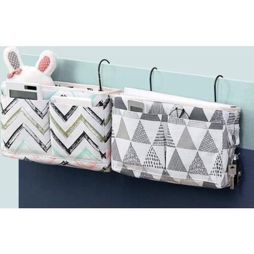 6 Colors Bedside Caddying Bed Organizer Storage Bag Pocket for Dorm Rooms Rails Bedroom Dorm Kitchen Organization Storage Bag