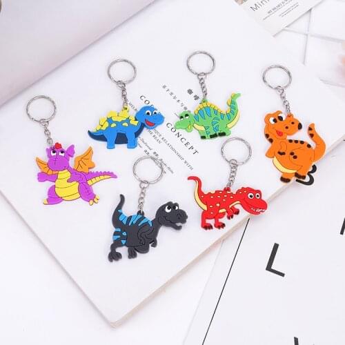 6pcs/lot Dinosaur Rubber key chain Bracelet Birthday Party Supplies Gifts Wedding Gifts for Guests Favors Bracelet Lovers Gifts