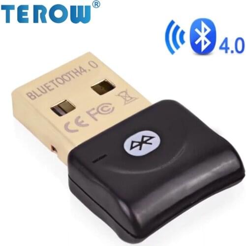 TEROW Bluetooth-Compatible 4.0 Dongle Adapter Mini Wireless USB Adapter 20M Transimission for Laptop/Desktop/BT Speaker/Headset