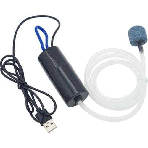 Aquarium Oxygen Pump Fish Tank USB Silent Air Compressor Aerator Portable Mini Small Aerator Fishing Oxygen Pump Small 1W