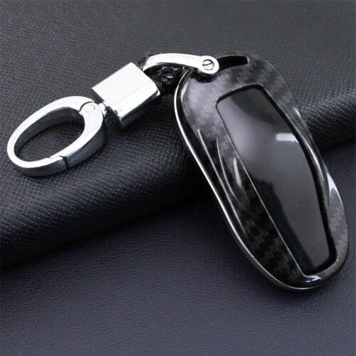 Car Key Case Cover Carbon Fiber Remote Control Protector For Tesla Model X Model S Carbon Fiber ABS Matte Car Key Cover Case