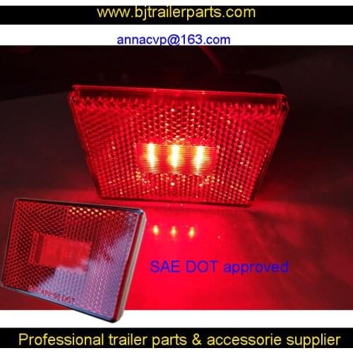 CVP SAE DOT LED TRAILER SIDE MARKER LIGHT LAMP REFLECTOR CLEARANCE END OUTLINE POSITION MARKER LAMPS RED