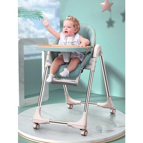 Infant shining Baby Highchair Kids Chair Folding Dinning High Chair for Children Feeding Baby Table and Chair for Babies