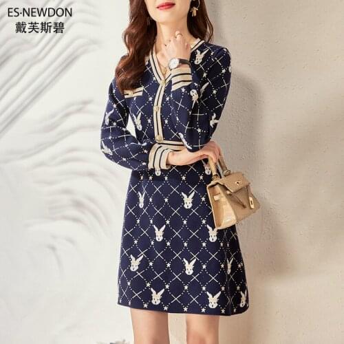 Модные трикотажные платья ES·NEWDON China At AliExpress