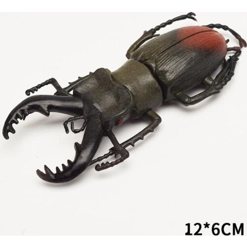 6style 13cm Simulation beetle Toys Lifelike Model Simulation insect toy nursery teaching aids childrens collection toy dress up