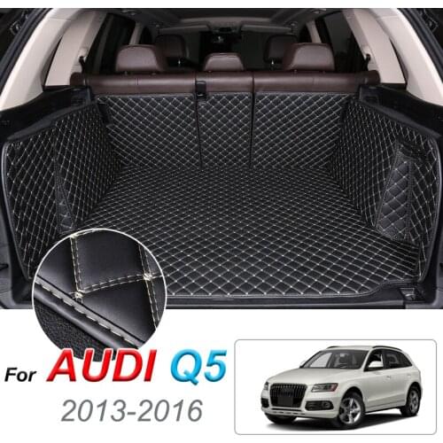 Custom Leather Car Trunk Mats For Audi Q5 2013-2016 Rear Trunk Floor Mat Tray Carpet Mud
