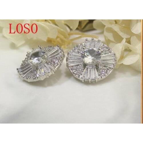Water drill button 10 set with crystal button zircon round button