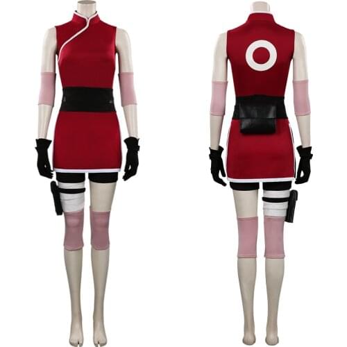 Haruno Sakura Cosplay Costume Adult Men Girls Skirt Uniform Suit Halloween Carnival Costumes
