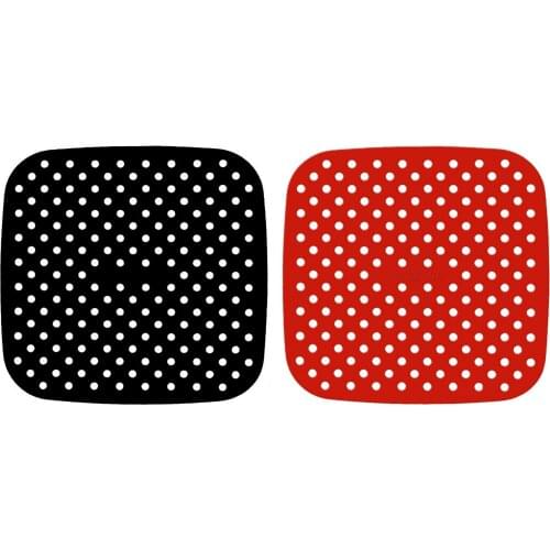 Kitchen Tools Gadgets Cookware Reusable Air Fryer Lining Non-slip Silicone Pad Air Fryer Supplies Square Air Fryer Accessories