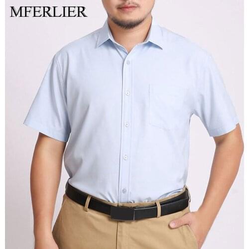Summer shirt men Bust 155cm 5XL 6XL 7XL 8XL plus size short sleeve large size men shirts