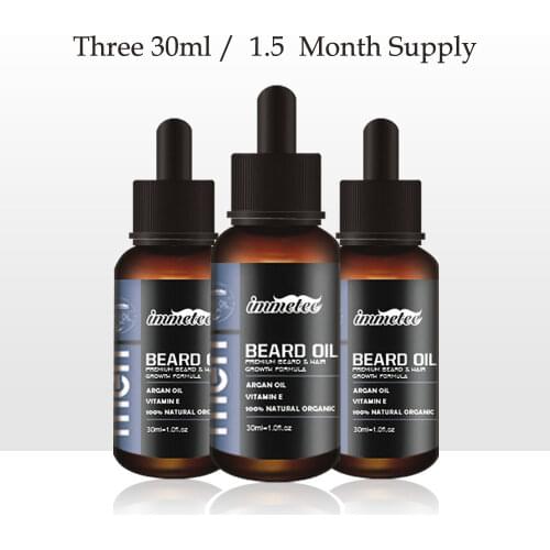 Beard Oil Hair Growth Beard Hair Loss Products Gentlemen Beard Oil Facial Hair Moustache Oils Growth Men Face Thicker 3pcs Male