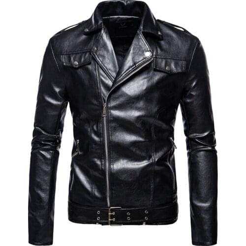 Mens Leather Jacket New Autumn Vintage Motorcycle Leather Jacket Coat Men High quality PU Jacket Jaqueta De Couro Masculina