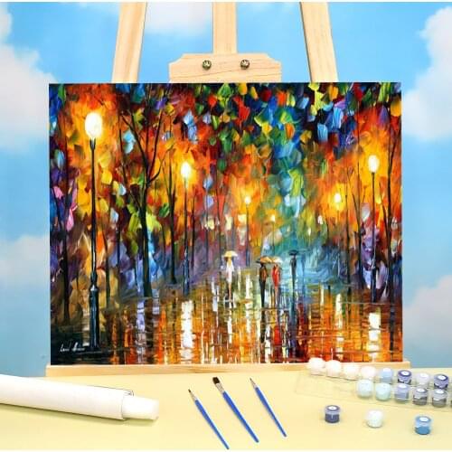 Unexpected Meeting DIY Painting By Numbers Package Oil Paints 40*50 Oil Painting Loft Wall Picture Crafts Adults Drawing