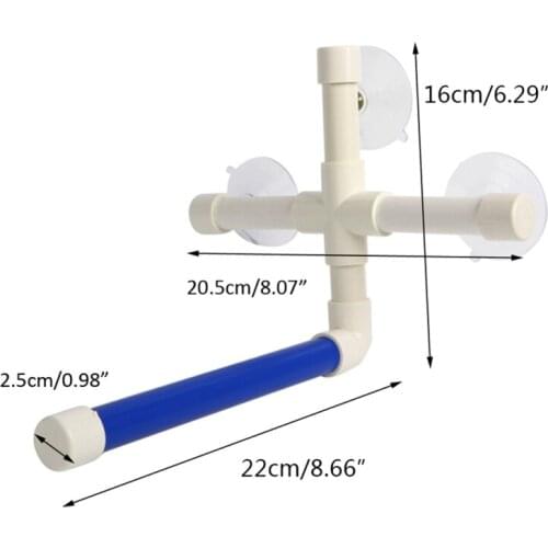 Pet Birds Wall Suction Cup Toys Paw Grinding Stand Shower Folding Perches Parrot