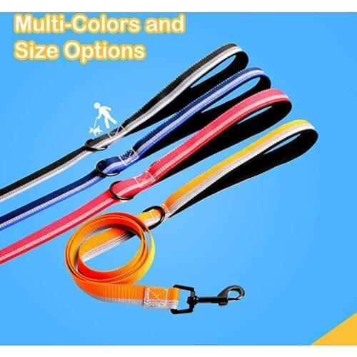 Pet Dog Leash Nylon Leash For Small Medium Large Dogs Cats Reflective Nylon Walk Dog Leash Stitching Color Pet Leash