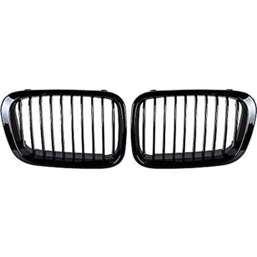 Front Kidney Grills Compatible for BMW E46 3 Series 320I 325I 325Xi 323I 328I 330I 4D 4 Door 1998-2001 Gloss Black 51138208489 5