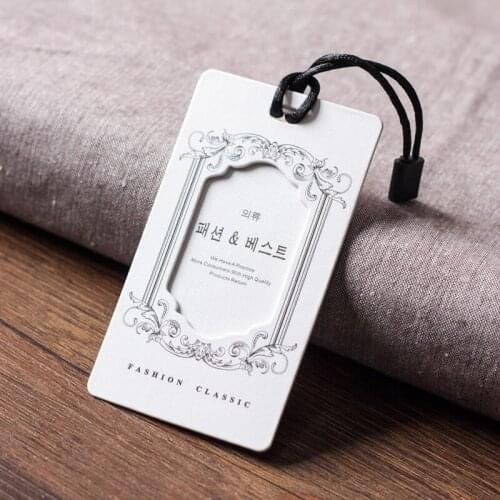 Custom your design hang tags price tags for clothing personalized logo sewing tag for bags luggage jewelry