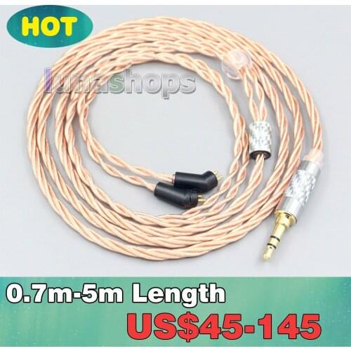 Silver Plated OCC Shielding Coaxial Earphone Cable For Etymotic ER4B ER4PT ER4S ER6I ER4 2pin In ear LN007181