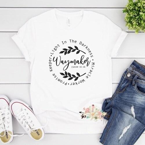Women Shirts Way Maker/ Miracle Worker/ Promise Keeper/ Christian Shirt/ Way Maker Song Shirt/ My God/ Isaiah