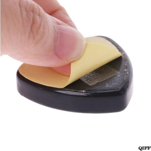 Drop Ship&Wholesale Guitar Pick Holder Plastic Plectrum Case Mediator Quick Storage Self Adhesive Triangle Shape APR28