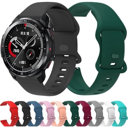 For Honor Watch GS Pro / ES Strap Kickback Silicone Watchband Bracelet Replacement Wristband correa For Honor Magic Watch 2 Band
