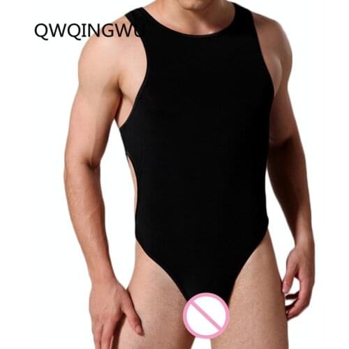 Sexy Undershirts Mens Fitness mesh Bodysuit Transparent Body Wear Men Underwear Mens Bodysuits Sheer Undershirts Sleepwear