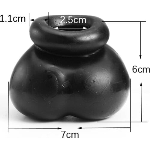 SM Soft Stretchable Scrotum Restraint Bag Ball Stretcher Testicle Snap Ring Delayed Ejaculation Passion Adult Sex Toys for Man