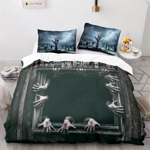 Super Scary Series Patterns Comfortable Duvet Quilt Cover Pillowcase Bedding Set Teenage Adult Bedroom Decoration Home Textile