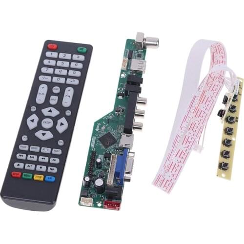 T.V53.03 Universal LCD TV Controller Driver Board V53 Analog TV Motherboard