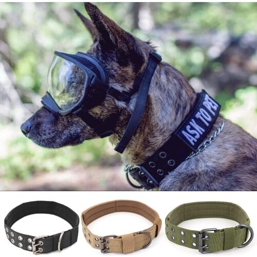 Military Tactical Dog Collar K9 Working Durable Nylon Collar Outdoor Training Pet Dog Collars For Small Large Dogs Pet Products