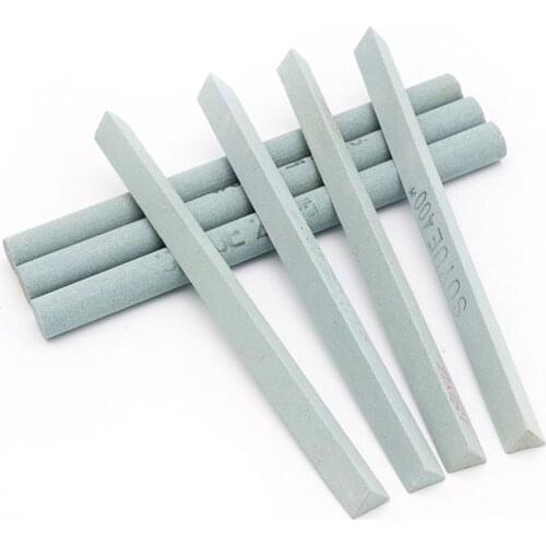 URANN 1pcs Cylinder Triangle Green Carbide Grinding Sharpening Oil Stone Whetstone Grit 240 320 400 Grinding Sand Abravise Block