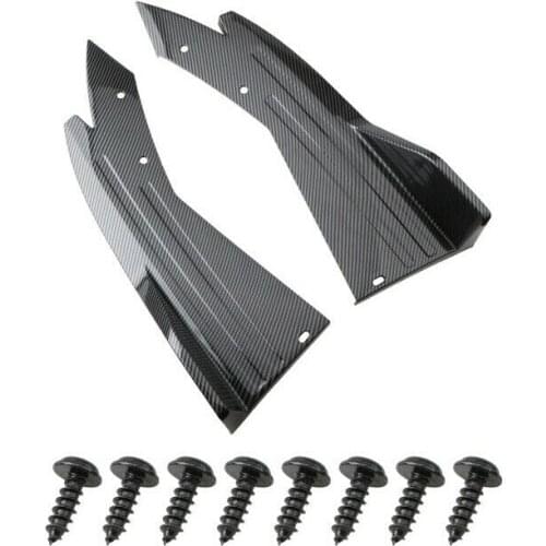Universal Rear Diffuser Splitter Spoiler Lip Bumper Protector 2PCS CARBON LOOK